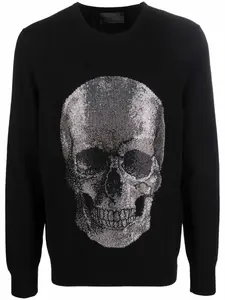 Кашемировый свитер Iconic Skull Philipp Plein, черный