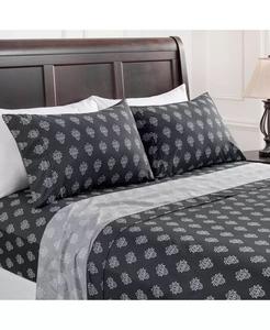 Комплект постельного белья премиум-класса с леопардовым принтом и животным узором размера «king-size», состоящий из 4 предметов — 1 плоская 1 простыня на резинке 2 наволочки — ультрамягкие роскошные простыни из микрофибры — бежевый Chanasya, синий