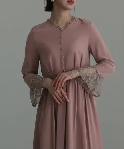 Платье из шифона и кружева, свадебное платье, платье для вечеринки, платье для торжества, платье для встречи выпускников Pourvous, цвет Pink Beige