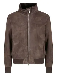 Куртка из овчины на молнии Salvatore Santoro, коричневый