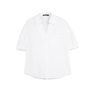 ELLE Футболка Women's White V-образный вырез Moderate