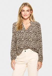 Блуза Saint Tropez EDASZ BLOUSE, Black Reg Leo/Brown