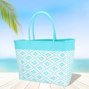 Сумка-тоут с ацтекским узором плетение корзины FASHNZFAB, Turquoise