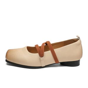 Туфли Мэри Джейн на блочном каблуке Tipsy Ballet ZHR, Apricot