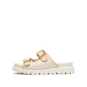 Staccato Женские быстросохнущие тапочки-слайды, бежево-абрикосовые