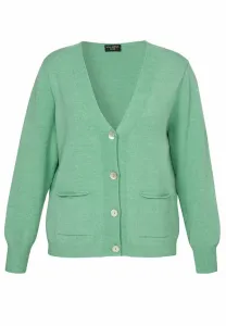 Меланжевый кардиган Via Appia Due, Grün-Meliert