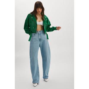 Дилан | Кожаная косуха байкера 80-х Lamarque, зеленый