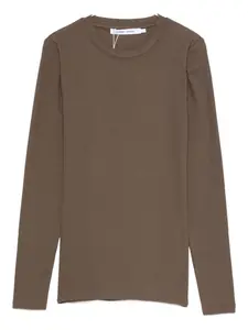 Футболка из мелкой резинки Samsoe Samsoe, коричневый