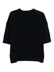 Вязаный топ с короткими рукавами Extreme Cashmere, синий