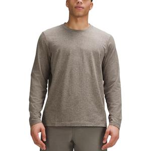 Мягкий трикотажный джемпер для мужчин Lululemon, коричневый серый