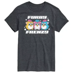 Мужская футболка с принтом Furby Frenzy от Hasbro, серый