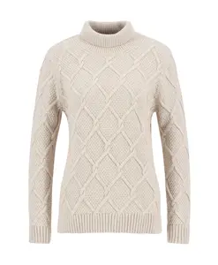 Вязаный свитер с высоким воротником Burn Barbour, серый