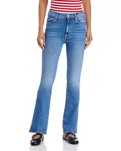 Джинсы-Скинни с высокой талией для выходных, в стиле «свинг-энд-мисс» Mother, синий