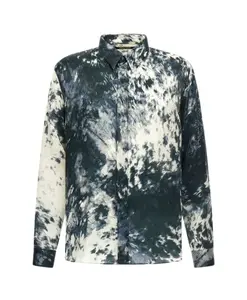 Рубашка с принтом «Аппалуза», классический воротник, застежка на пуговицы. Roberto Cavalli, мультиколор