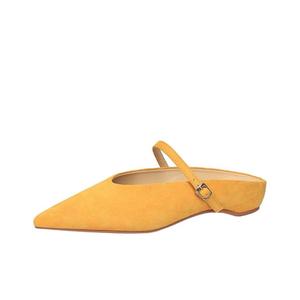 Женские тапочки Box с закрытым носком, устойчивой к истиранию резиновой подошвой BIGTREE, желтый