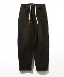 Джинсовые брюки свободного кроя с винтажной обработкой, модель 25AW