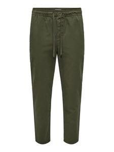 Тканевые брюки Only & Sons Tapered Pants ONSLinus, темно-зеленый