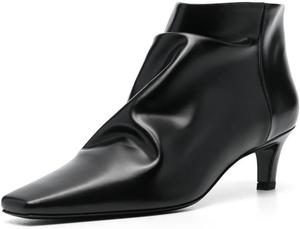 Женские ботильоны YDN Fashion с квадратным носком, складчатые, на среднем каблуке типа «кикушка», без шнуровки, для работы, вечера и повседневной носки, размер 4-16 US, Black