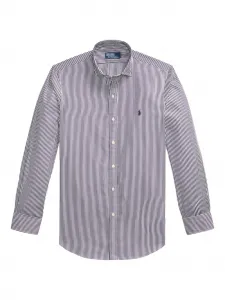 Рубашка в полоску с длинными рукавами и индивидуальной посадкой POLO RALPH LAUREN, фиолетовый