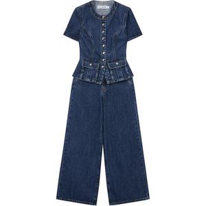 Комбинезон женский джинсовый голубой Self-portrait