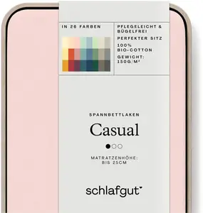 Schlafgut приталенная простыня "CASUAL и т.п. по размеру. 90х200 90-100х190-200 см, 1 шт., фиолетовый