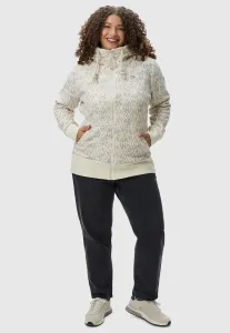 Толстовка в стиле рэгвир "Neska Print Zip Plus", стильная женская толстовка на молнии с капюшоном и принтом Ragwear, бежевый