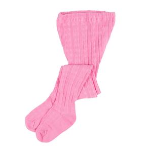 Колготки для девочек с косичкой, классические, однотонные Leveret, розовый