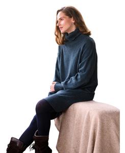 Женское миди-платье с высоким воротником Geelong Celtic & Co, Deep icelandic blue