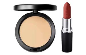 Пудра для губ Bullet компактная косметика легко растушевывается стойкая 3,5 г+12 г MAC