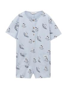 Пижама MANGO KIDS SNJUMP, Night blue/Light blue