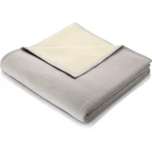 Плед Doubleface с бархатной отделкой, 150x200 см Biederlack Exklusiv, Rauch-ecru