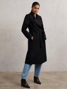 Длинное шерстяное пальто Odette Reiss