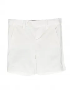 Прямые шорты средней посадки Fay Kids, белый