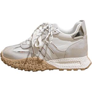 QINGZHUHU Женские дышащие устойчивые к истиранию влагоотводящие низкие повседневные туфли шампань сетка, цвет Champagne, Mesh