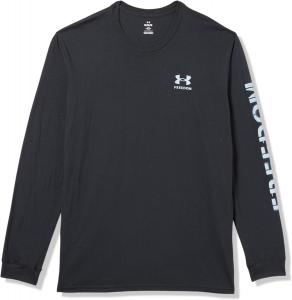 Under Armour мужская футболка с длинным рукавом Freedom Flag, (001) Black/White