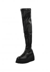 Женские сапоги-ботфорты Steve Madden кожаные на платформе, черный