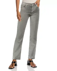 Элегантные прямые джинсы из бархата цвета устрицы Frame, серый