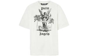 Футболка из хлопка с принтом-лозунгом Palm Angels, белый