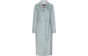 Макс Мара Студио поясное пальто с длинными рукавами MaxMara Studio, sea синий