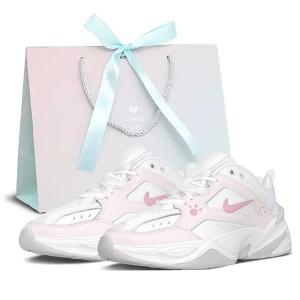 Nike M2K Tekno Sweet Pink Kitten устойчивые к истиранию кроссовки на низкой подошве Chunky для женщин розовые