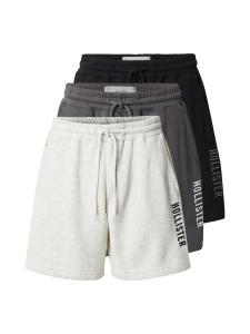 Обычные брюки HOLLISTER, светло-серый/темно-серый/черный