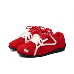 TAFN Женские повседневные кроссовки Low Top красные нескользящие, дышащие, легкие