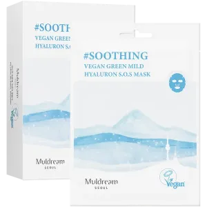 Увлажняющая тканевая маска для лица, 25 мл Muldream Vegan green mild