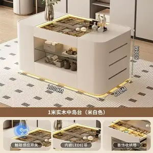 Yu Senyi Комод 100х68 см для спальни из массива дерева, высокий, полностью собранный, с большой вместимостью, в цвете off-white