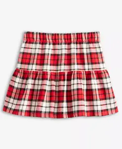 Девочки Toddler 2T-4T Metallic Plaid Skirt Epic Threads, красный