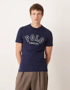 Темно-синяя футболка индивидуального кроя с большим логотипом Polo Ralph Lauren