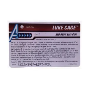Удостоверение личности — Люк Кейдж, Marvel HeroClix - Age of Ultron Organized Play - Singles
