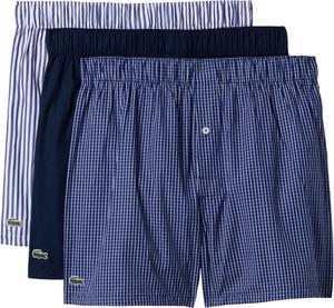 Боксеры Lacoste Cotton Stretch Print Animation Boxers 3-pack, цвет Navy Blue/White