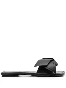 Шлепанцы с бантами Acne Studios, черный