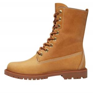 (WMNS) Водонепроницаемые ботинки Timberland Premium 8 дюймов, цвет «Пшеничный, цельнозерновой»